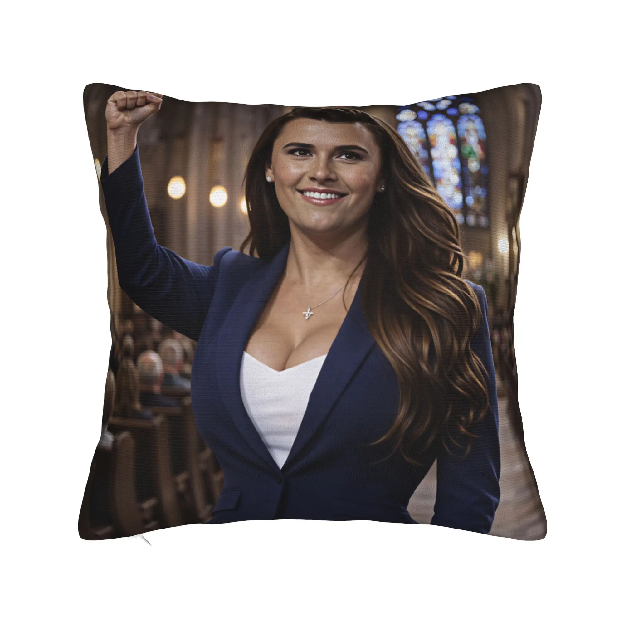 Charlie Kirk Church Power Pose Meme Pillow Case  Print Pillow Cover For Sofa Couch Bed Living Room Retro Trendy Pillowcases