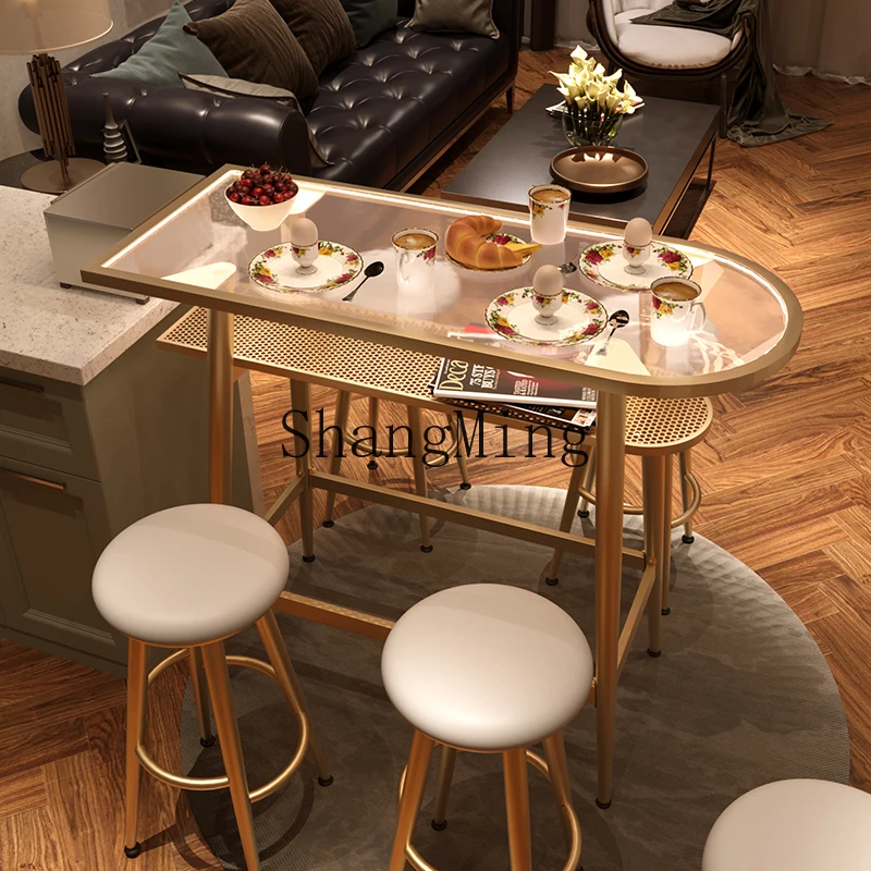 

LXY wall bar table household small apartment living room partition balcony window integrated kitchen high table