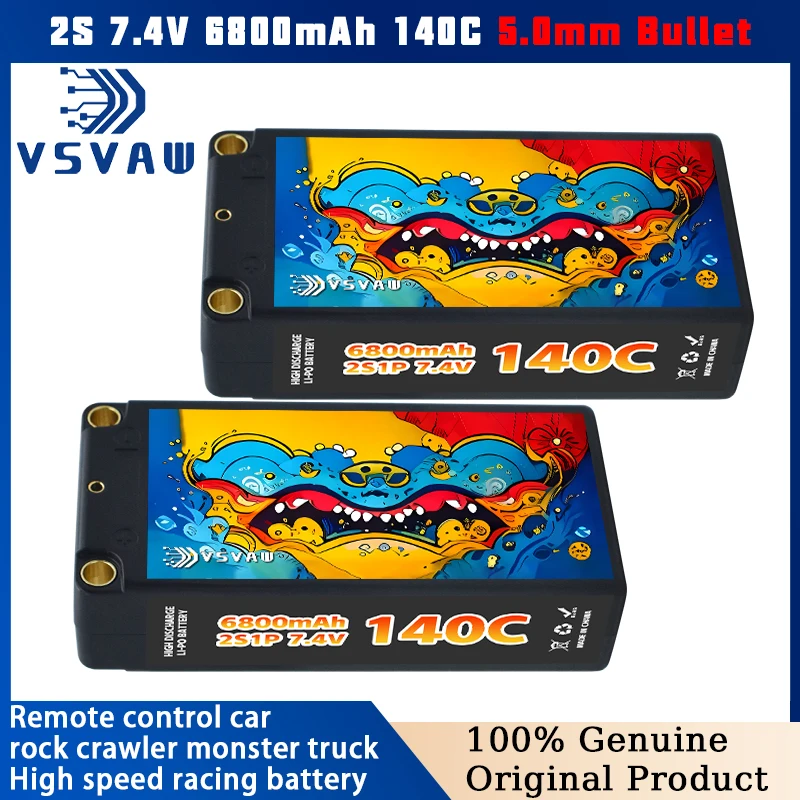 

Оригинальный VSVAW 2S 7,4 В 6800 мАч 140C/280C Drift Big Foot с дистанционным управлением Гоночная модель автомобиля Танк Игрушечный аккумулятор с твердым корпусом Lipo