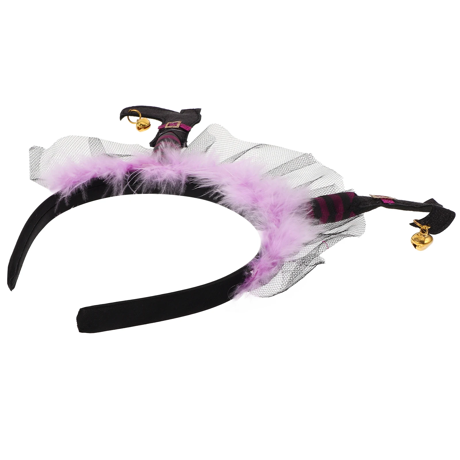 

Halloween Headband Women Witch Foot Headdress Purple 014P Plastic Cloth Party Accessories Hairband Adult Use
