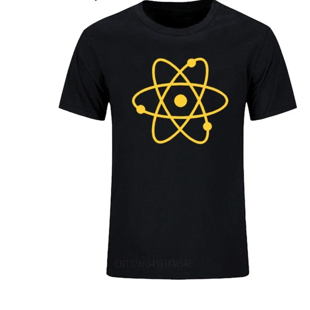 Cool Science Atom Casual T Shirt Man's Short Sleeve Round Neck Loose Fit Cotton T-Shirt Harajuku Tshirt Men Clothing Tee