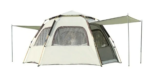 Portable Pop Up Tent Waterproof Windproof Shelter With Skylight For Family Camping Hiking And Outdoor Activities