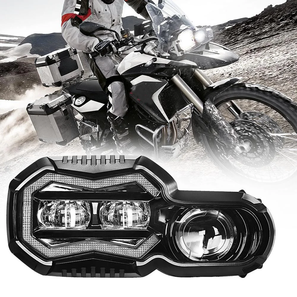 65W LED Headlight W/ DRL High/Low Halo Lighting Motorcycle Headllamp for BMW F650GS F700GS F800GS F800R 2006-2018, DOT E-MARK