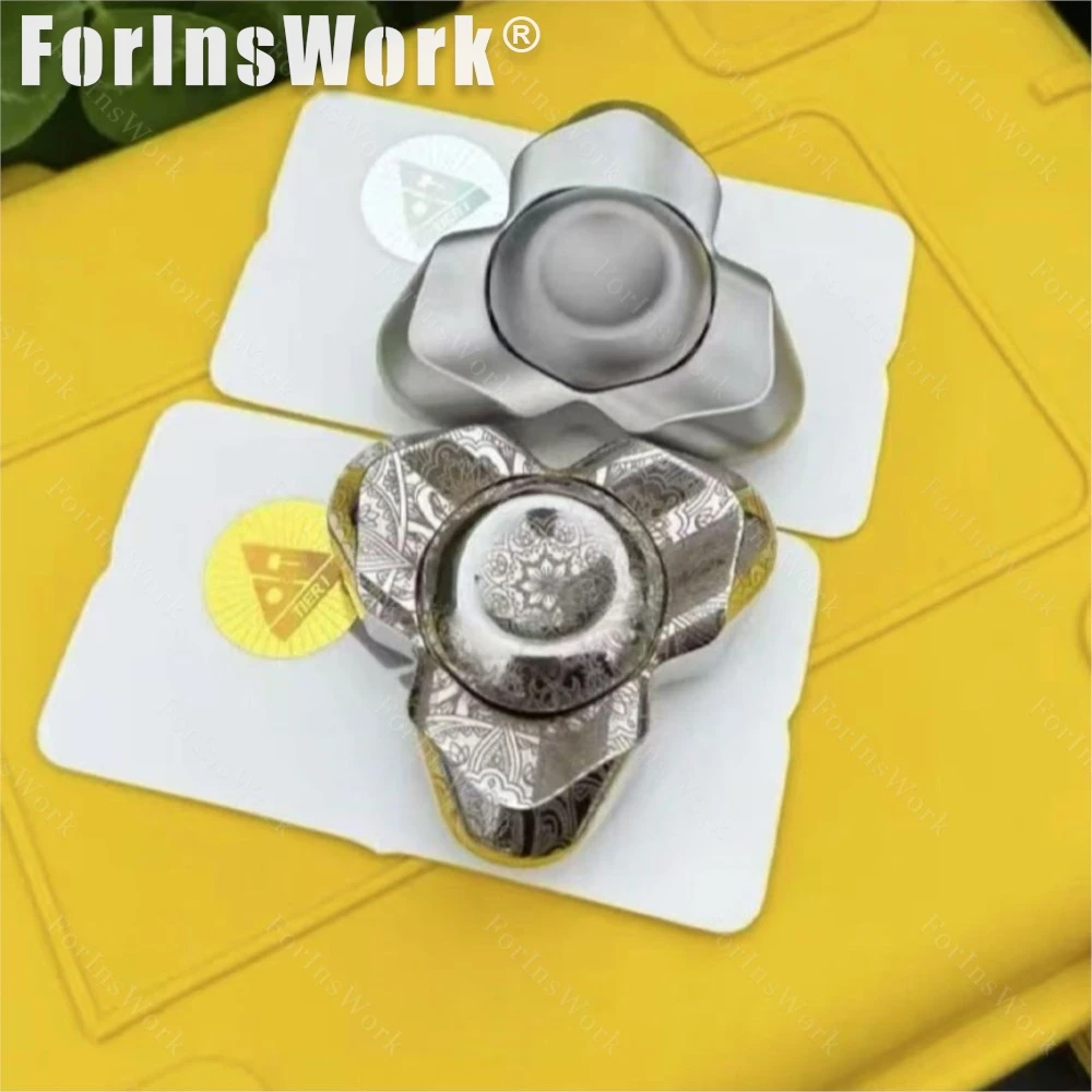 Stainless Steel Body ➕titanium Counterlock (sandblasted Finish) Fingertip Gyro Stress Relieving Toys EDC Toys Stress Relief Toys