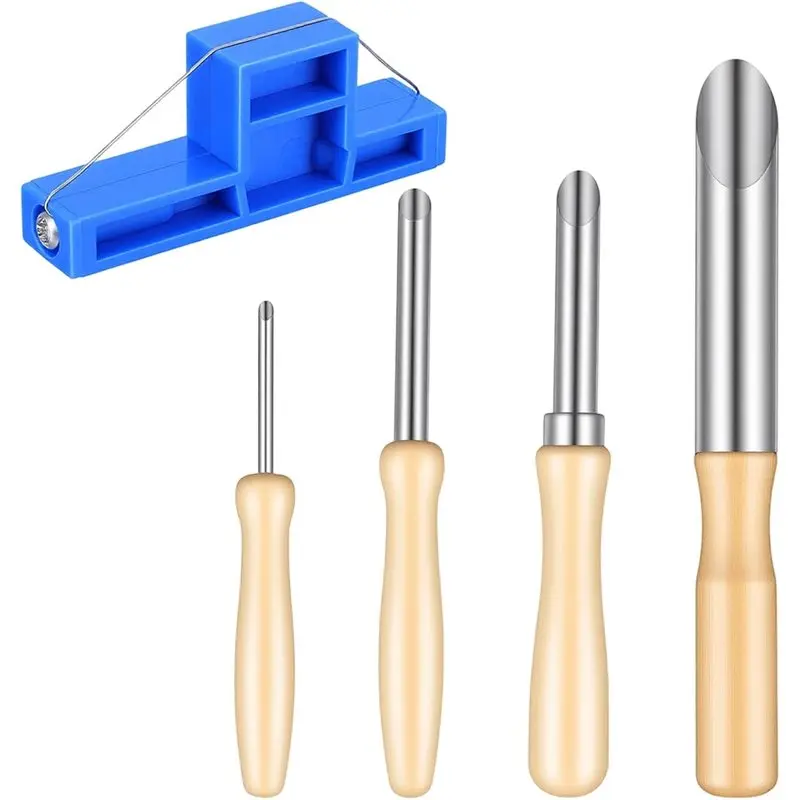 

ABCA-для керамики, набор инструментов для лепки глины с угловым инструментом для резки глины и 4 шт., инструменты для резки круглых глиняных отверстий