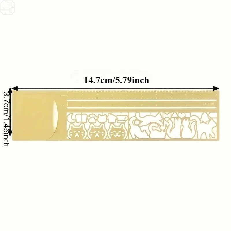 1Pc Adorable Cat Double‑Sided Ruler Bookmark Creative Measuring Tool for Planner Notes Student Stationery Holiday Gift Choice