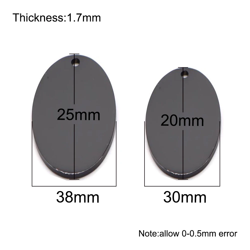 100Pcs Blank Stainless Steel Tag Oval Pendants Charms For Handmade DIY Jewelry Making Accessories Anti-lost Plate Pet Supplies