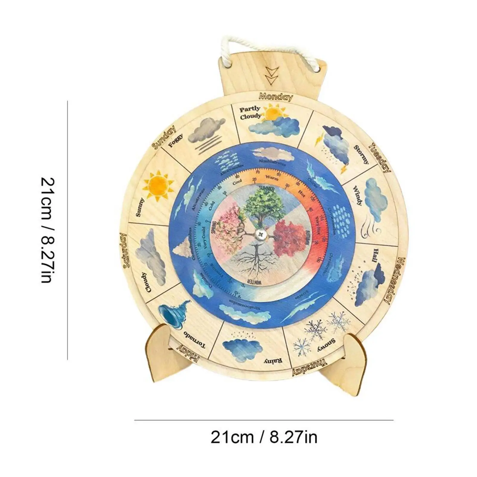 Wetter-Lerntafel, Montessori-Lernspielzeug, verschiedene Arten von Wolken