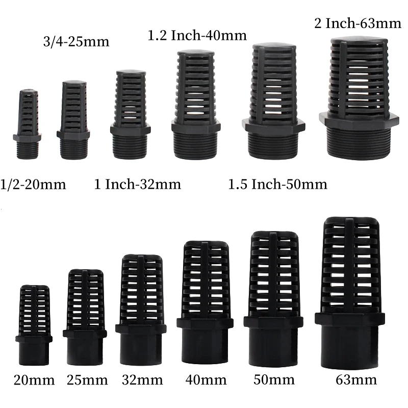 1~10PCS UPVC Aquarium Filter Fish Tank Water Inlet Pump Filter Permeable Cap Mesh Home Water Tube Fitting Suction Drain Tools