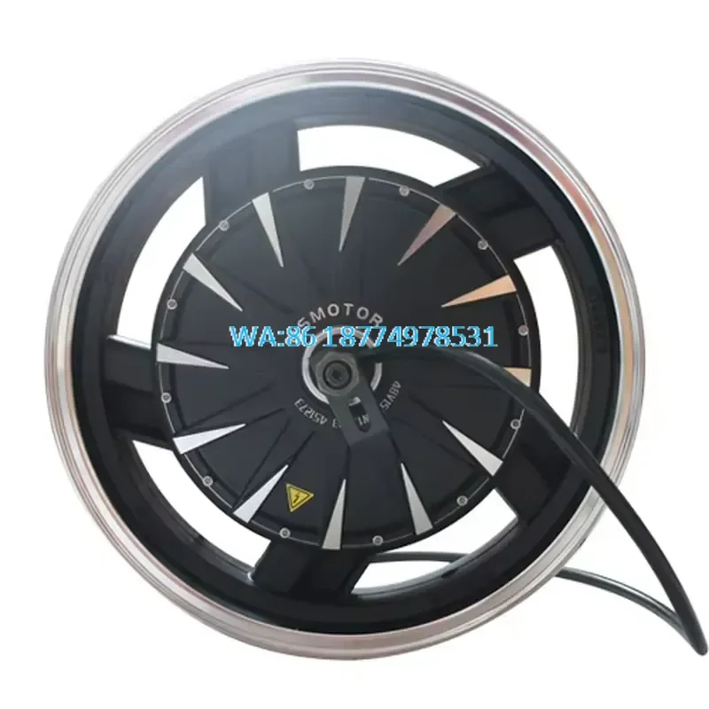 Wmwmnu 3000W 17inch Single Wheel Motorcycle Moped for QS Brushless Rear Hub Motor 48V 60V 72V