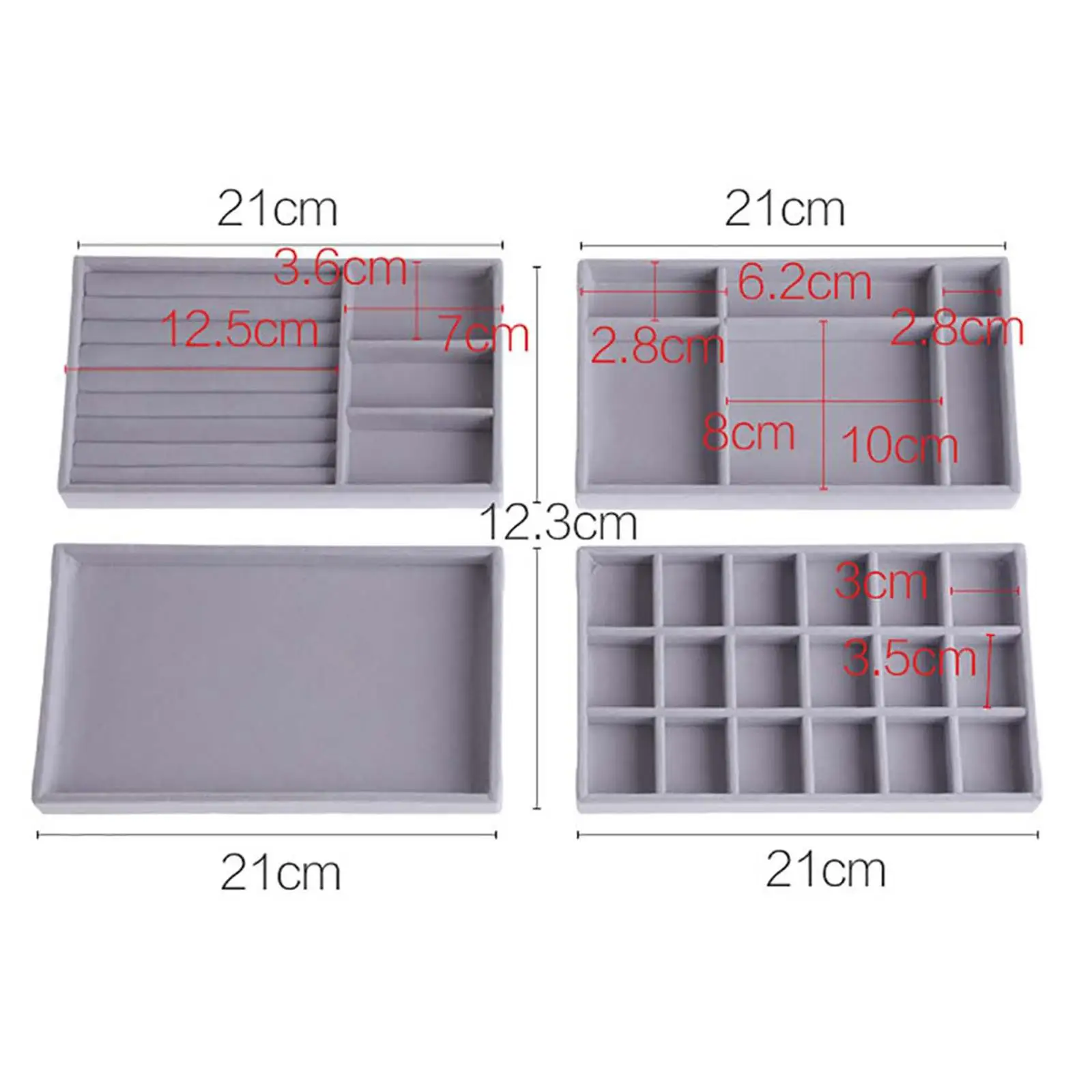 صندوق تخزين عرض المجوهرات، حامل منظم، هدية مخملية #6