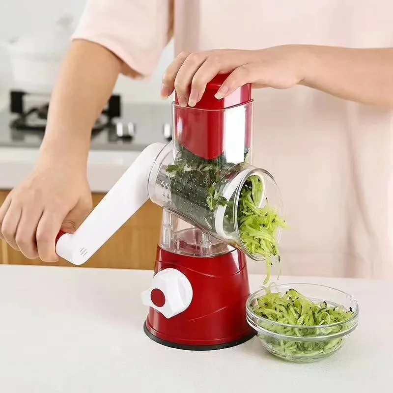 

Hand-Crank Vegetable Slicer, Multi-Functional Kitchen Gadget,Manual Vegetable Chopper Perfect for Home Cooking