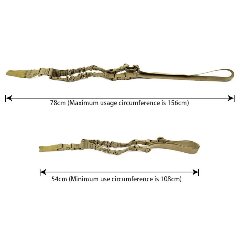 야외 전술 싱글 포인트 라이플 로프, 군사 슬링 숄더 스트랩, 조절 가능한 샷건 건 스트랩, 자기 방어