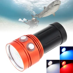 120W 8000LM LED Professional Diving Flashlight Underwater 100m Waterproof IP68 Torch for Diving / Photography Video Fill Light