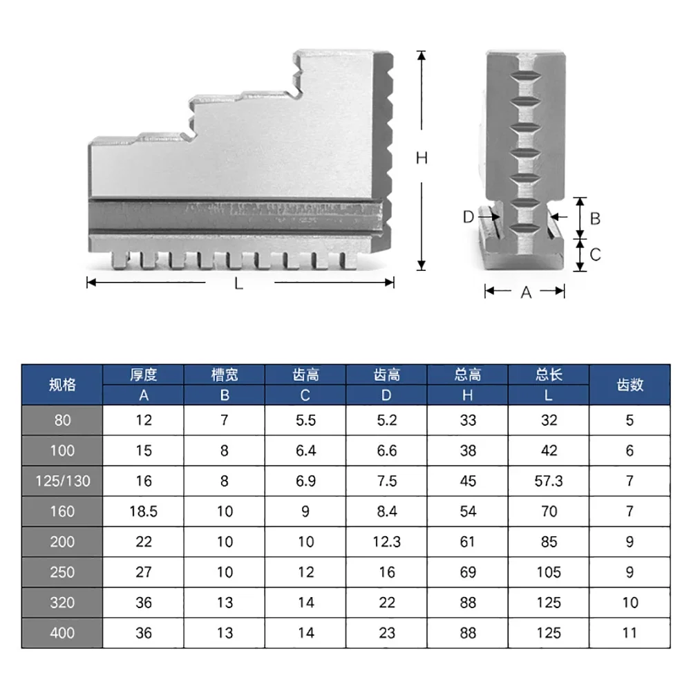 QIYI K11-80 K11-100 K11-125 K11-130 K11-160 K11-200 Chuck Three Jaws Universal Three-jaw Chuck Card Foot Set Mechanical Lathe