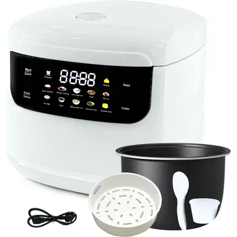 2L Mini Portable Rice Cooker for Home and Office Use 5 Cups Cooked/ 3 Cups Uncooked Capacity 400W High-Efficiency Non-Stick Coo