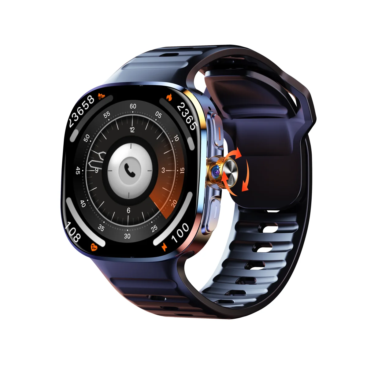 Originele M99 Smartwatch 2,4 inch Amoled-scherm inzetstuk 4G / 5G Sim-kaart GPS WIFI 190 °   Roterend cameraspel Android 10.0 Smart Watch