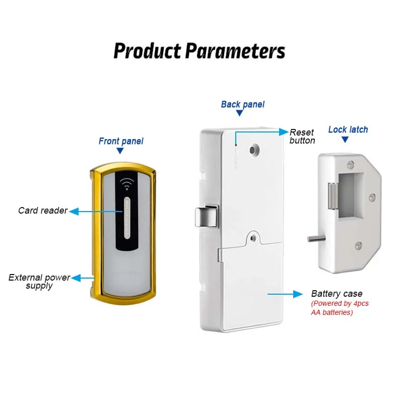 Swimming Pool Smart RFID Card Cabinet Lock With Waterproof Bracelets
