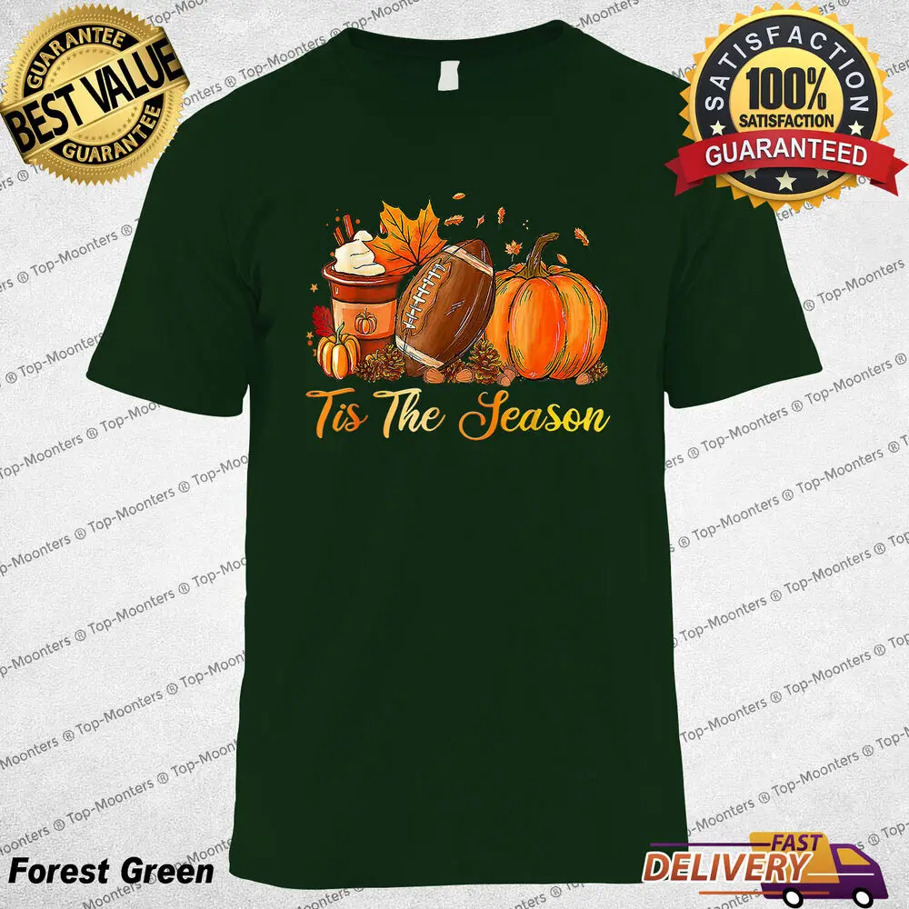 Pumpkin Spice Football Fall Season Thanksgiving T-Shirt Perfect For Autumn Fans