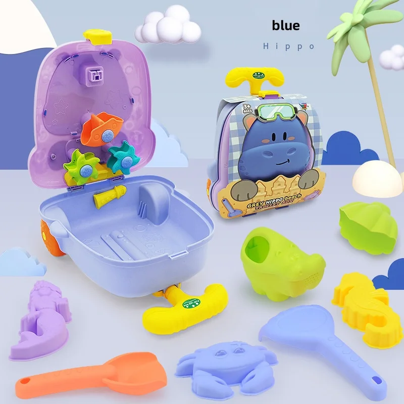 New Summer Kids Luggage Toy Kit Water Toys Sand Bucket Pit Tools Beach Sand Play Toys Outdoor Toys For Kids Boys And Girls Gifts