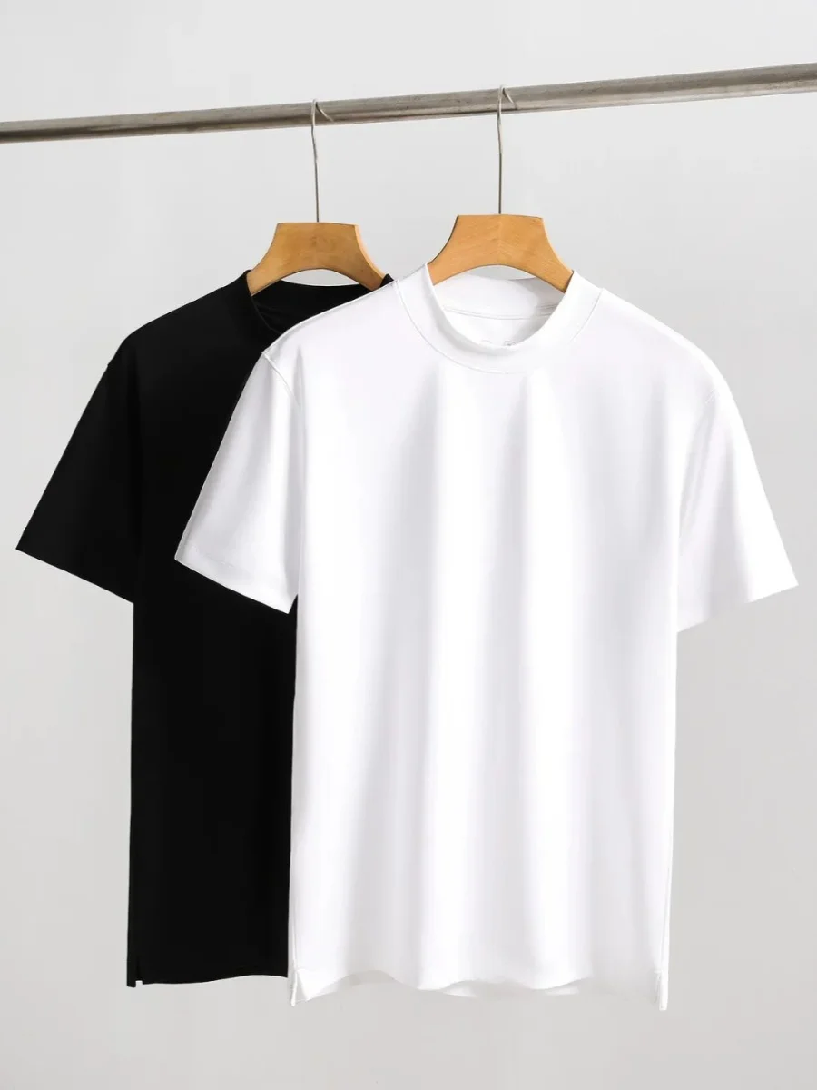 

High-End Comfortable Casual Color Simple Men's Summer Short Sleeve T-Shirt Fashionable Youth Popular Daily Wear