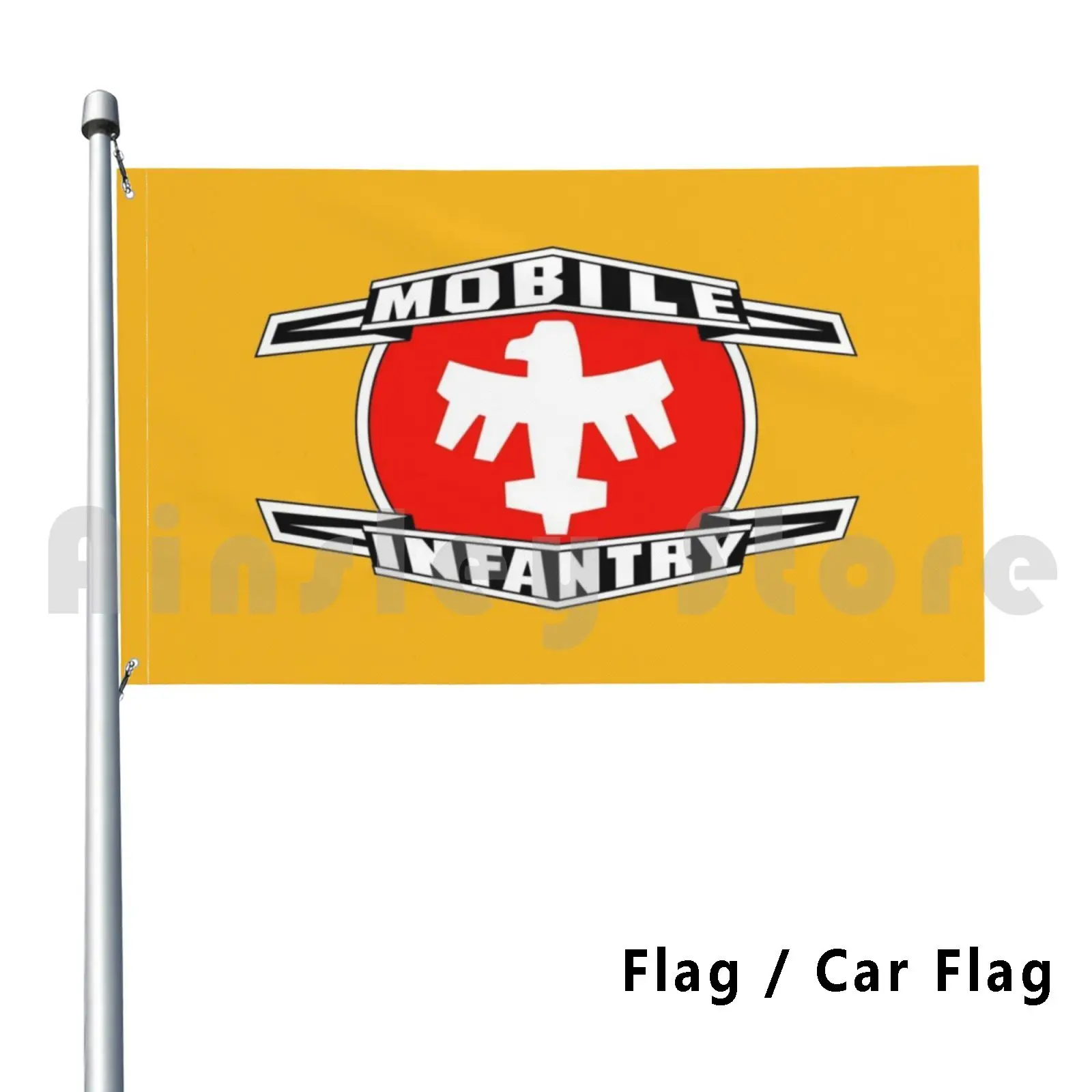 Starship Troopers Mobile Infantry Emblem Flag Car Flag Funny Starship Troopers Mobile Infantry Science