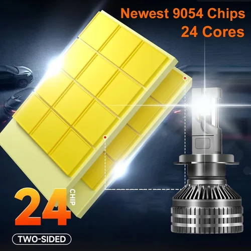 Imagen 2 del producto 4000000 LM H7 LED Canbus faro de coche Super HB4 H11 H4 H1 HB3 9005 9006 H8 luces Plug-N-Play bombilla 3000W 6000K lámpara automática 12V 24V