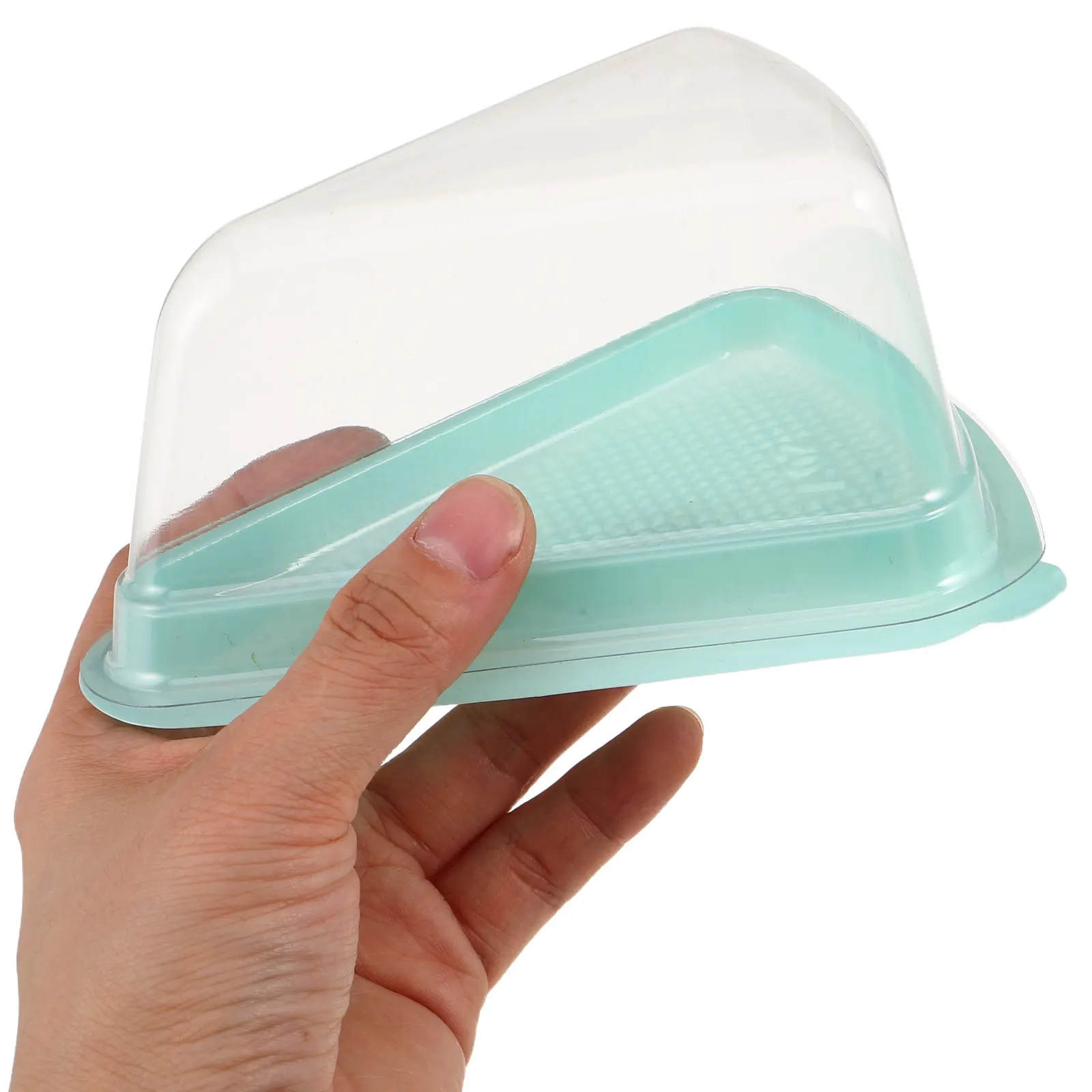 50Pcs Triangle Cake Box Clear 6 Inch Plastic Cake Slice Container Party Takeout Boxes Bakery Dessert Packaging Cheesecake Mousse