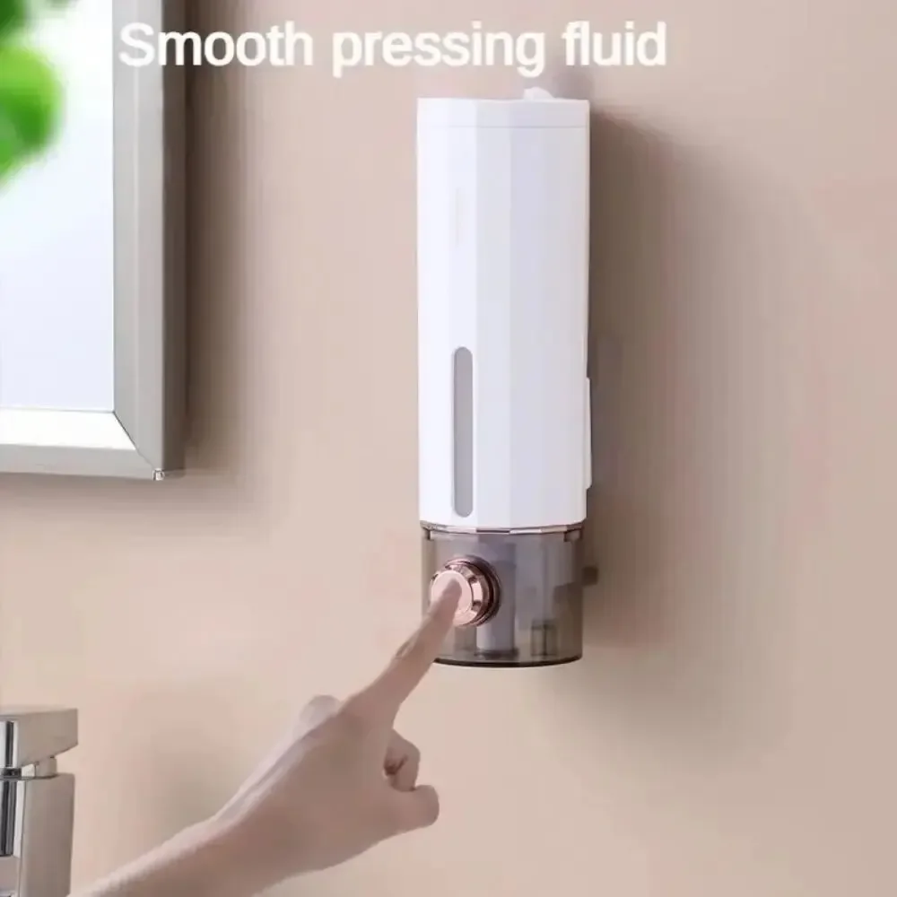 Non-Perforating Soap Dispenser Hand Sanitizer Wall Hanger Press Dispenser Home Hotel Shower Gel Shampoo Box Wall Mount image 2