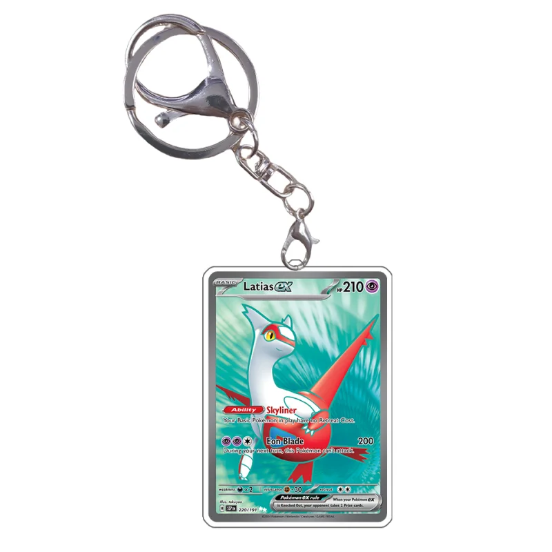 PTCG Keychain Mew Gulpin Altaria Bulbasaur Gardevoir Anime Game Characters Self Made Acrylic Pendant Decoration Cards Decor view 2