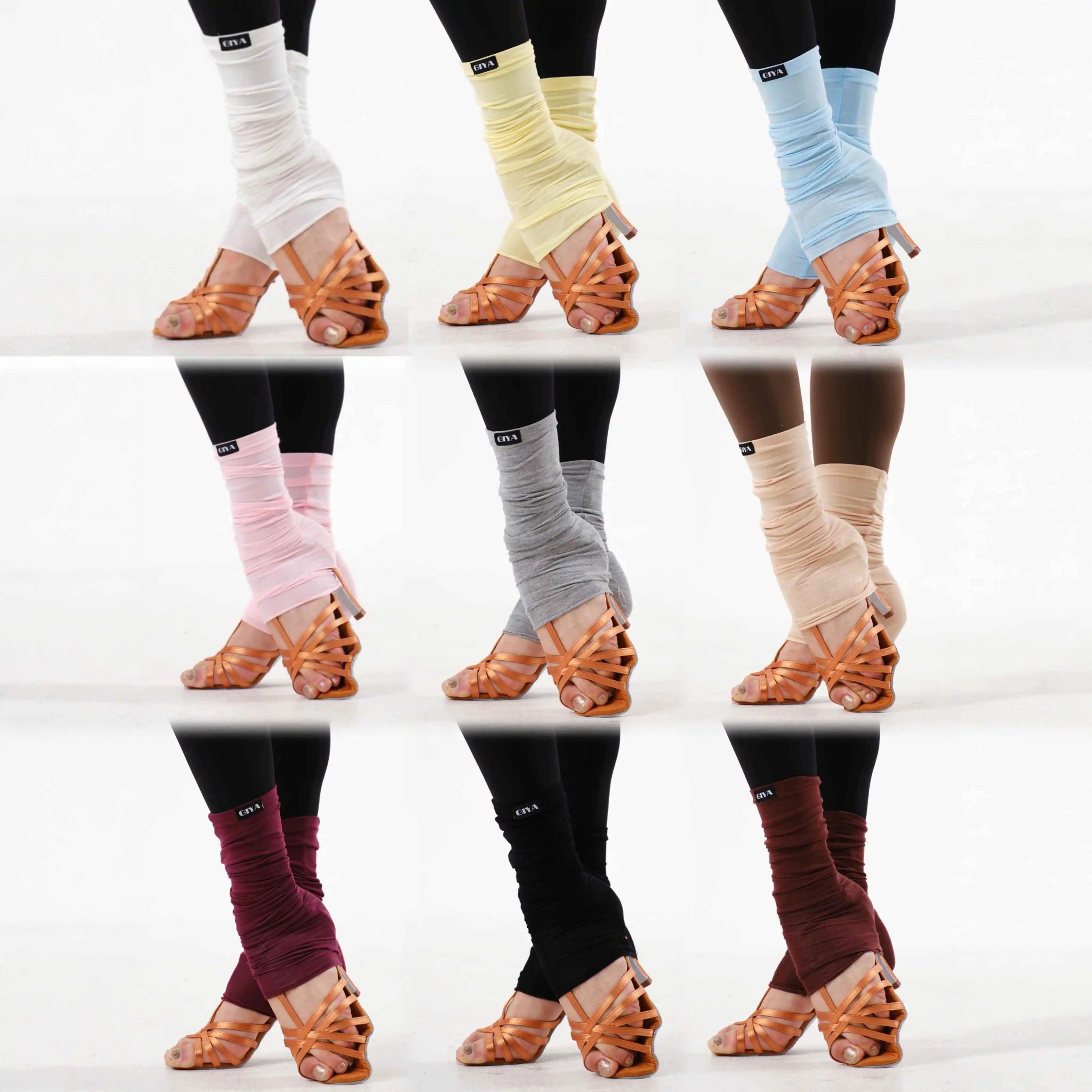 

Одежда для латинских танцев, женские 9-цветные эластичные носки для взрослых, защита ног, носки на запястье, аксессуары для танцев, тренировочная одежда DNV24511