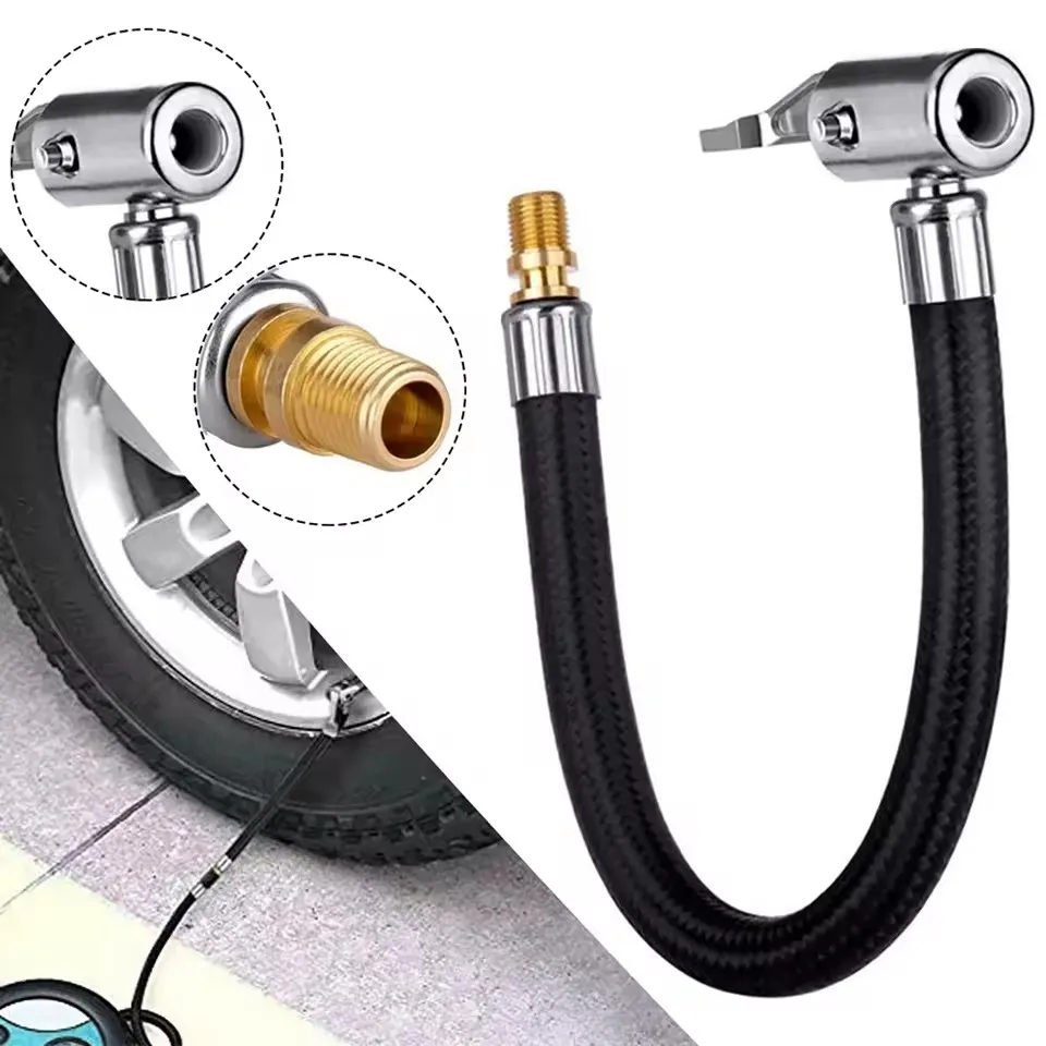 

Car Tire Inflator Hose Air Chuck Tire Manual Inflator Pump Extension Tube Hose 40Cm Tire Repair Tool Adapter Car Motorcycle Bike