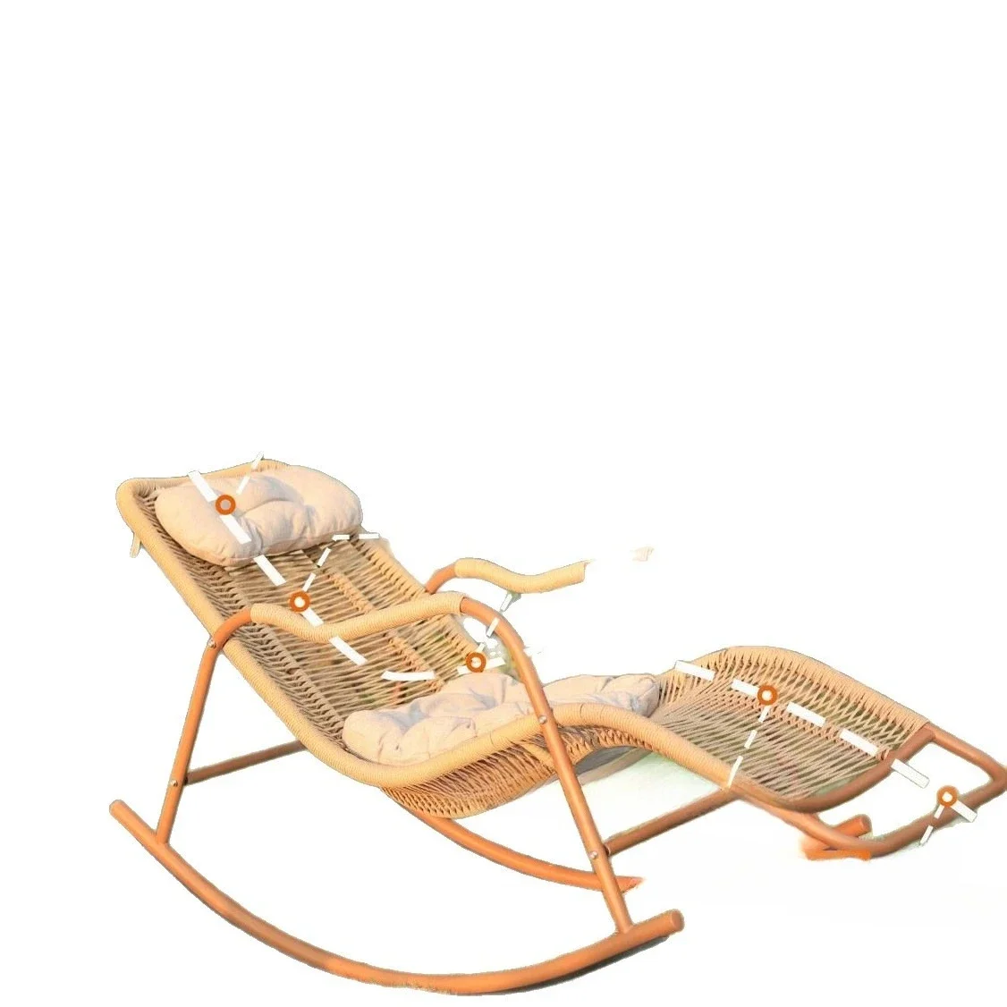 

Lunch Break Rattan Chair Leisure Chair Elderly Happy Outdoor Rocking Mengze Rocking Reclining Living