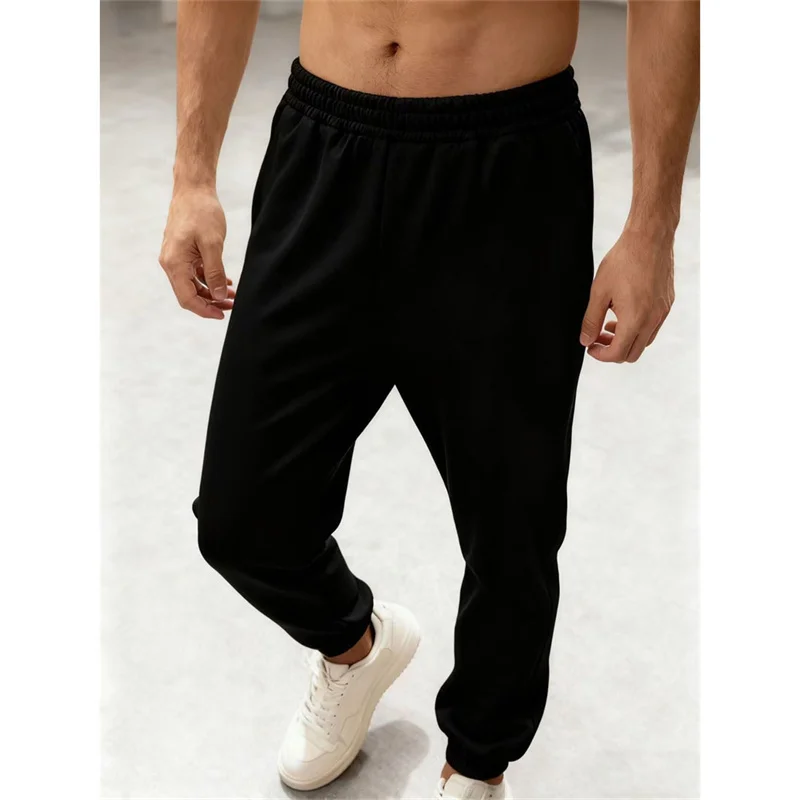 

Мужские спортивные штаны для бега, осенне-зимние флисовые спортивные штаны, мужские спортивные брюки для спортзала, модные однотонные повседневные длинные брюки для тренировок