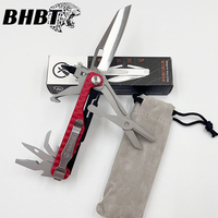 BHBT 16 in 1 Mini Folding Multitool Multi-functional Combination Tool Scissors Screwdriver EDC Outdoor Equipment