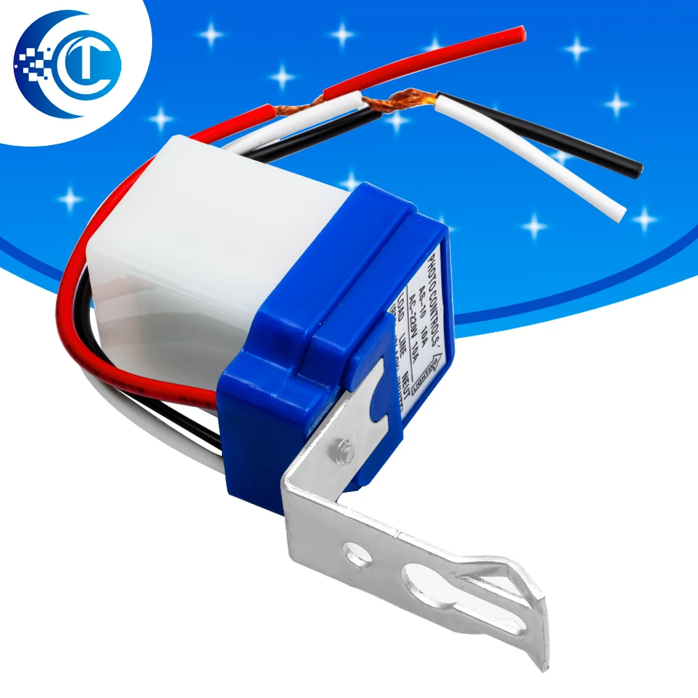 1PCS/4PCS Street Light Automatic Photocell Switch: AS-10 Photo Control Sensor – 220V 50-60Hz 10A