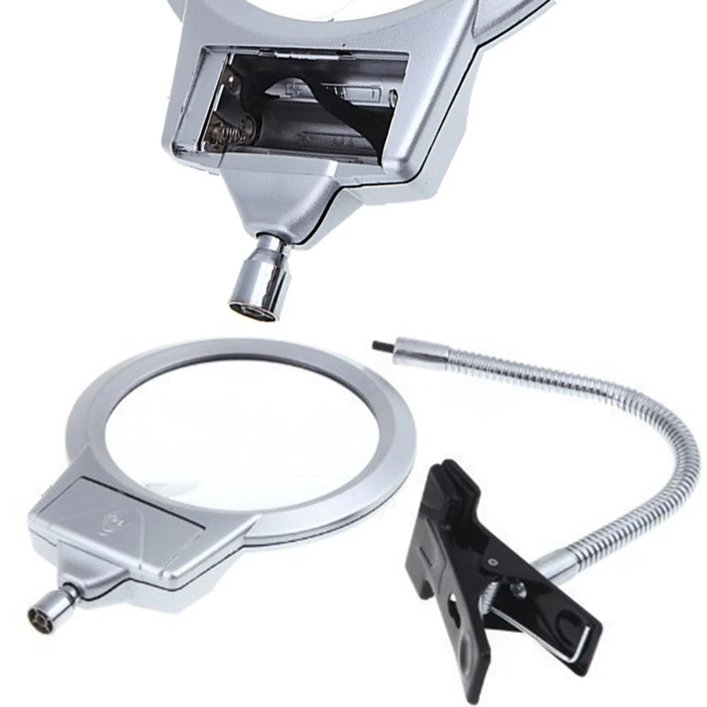 

Led Magnifying Lamp With Clip Flexible Neck Study Light For Reading Sewing Cross Reading Light Stitch Home Office Use