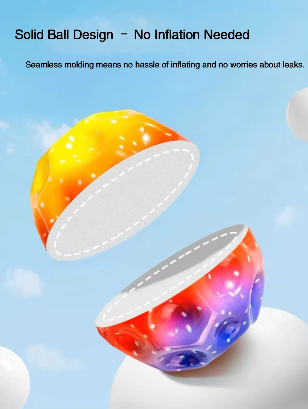 สีสันPerforated Soft Anti-GravityยางBouncy Ballเกมสําหรับผู้ชายและผู้หญิงบรรเทาความเครียดและออกกําลังกายเด็กที่ดีที่สุดของเล่น