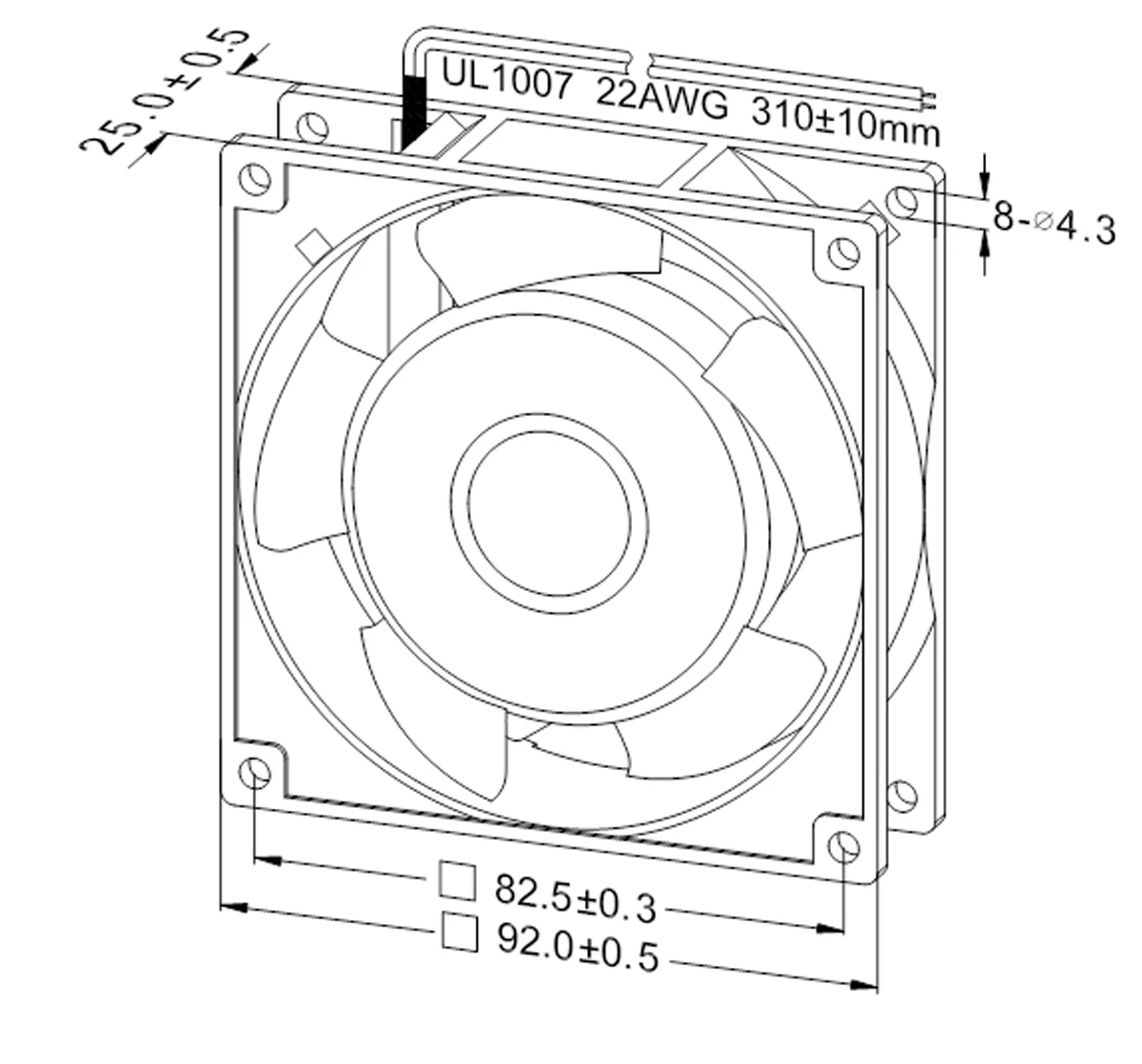 for  9225 M088AA2H 0.08A 9CM 92x92x25mm 220-240V Cooling Fan