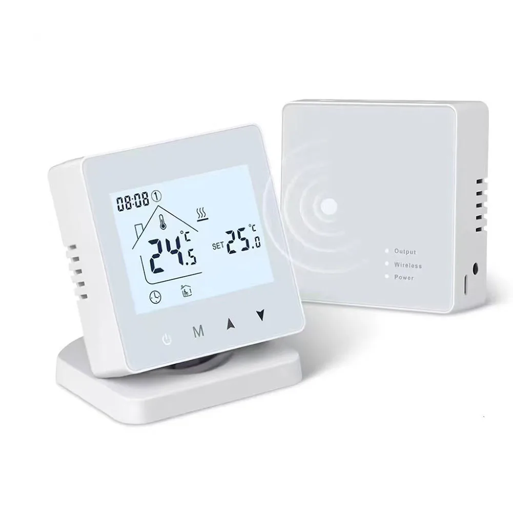 Termostato inteligente sem fio wi-fi 230v para caldeira a gás, aquecimento de água, termostato de caldeira montado na parede, termorregulador