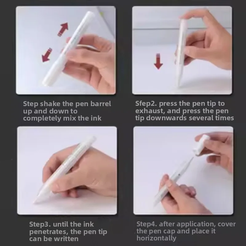 Rotulador acrílico, blanco de una sola mano dibujado, resistente al agua, no se decolora, no transparente, bolígrafo de alto brillo para pintar