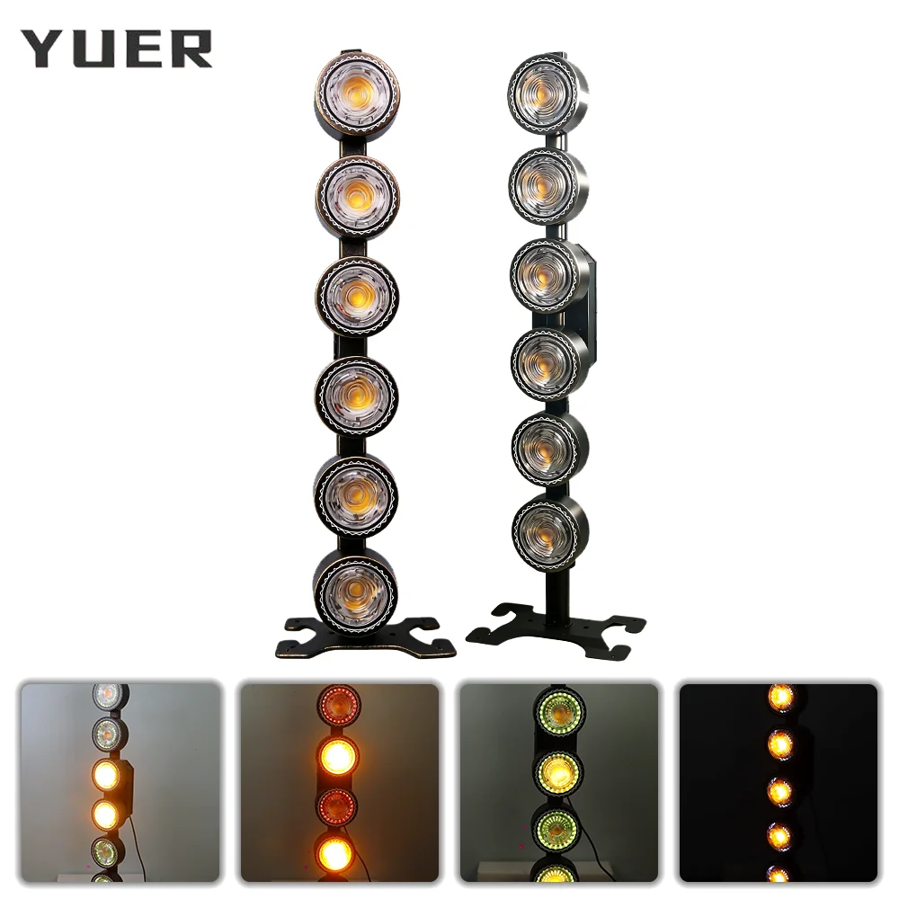 6x50W COB LED + RGB Auxiliary LED Wall wash Retro light effect Height Adjustable DMX512 for DJ Disco Wedding party bar Club