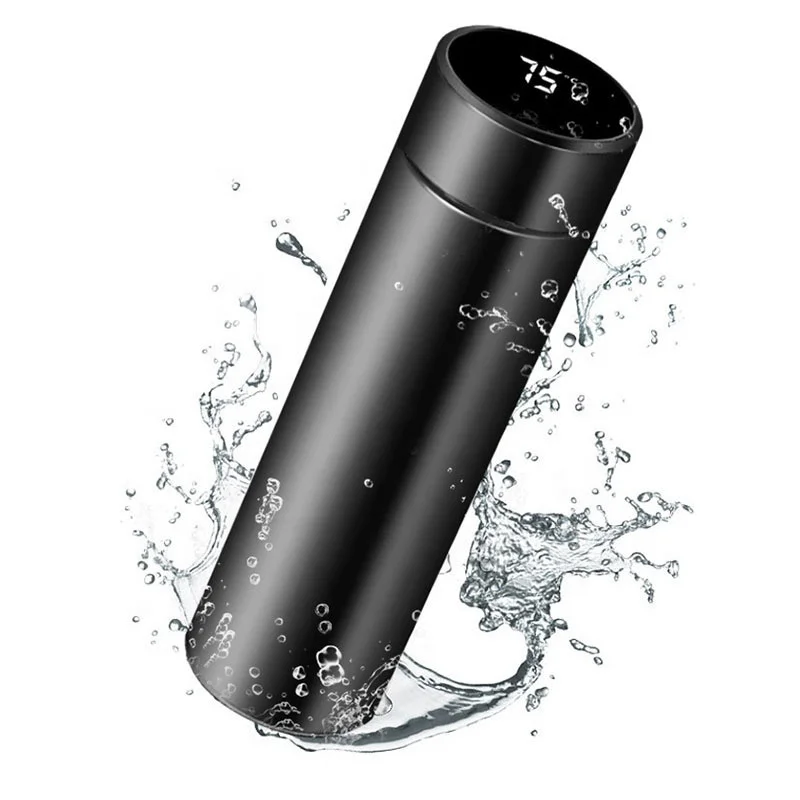 

500ml insulated stainless smart thermos temperature led ,smart drinkware with reminder to drink