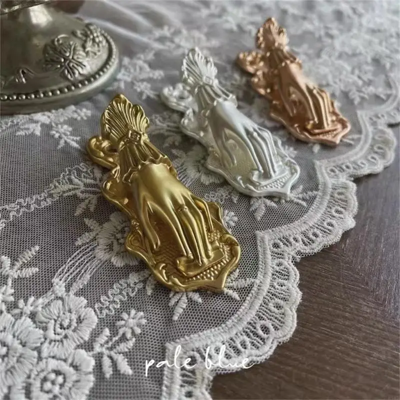 

Metal Paper Clip Lady's Hand Shaped Book Clips Retro Page Holders Binders Clips For Efficient Paper Management K1KF