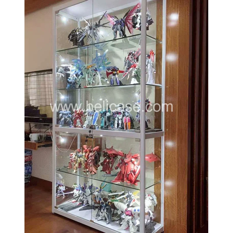 Personalizado LED Light Glass Display Cabinet, loja de varejo Boutique móveis, extravagante Showcase, contador para venda