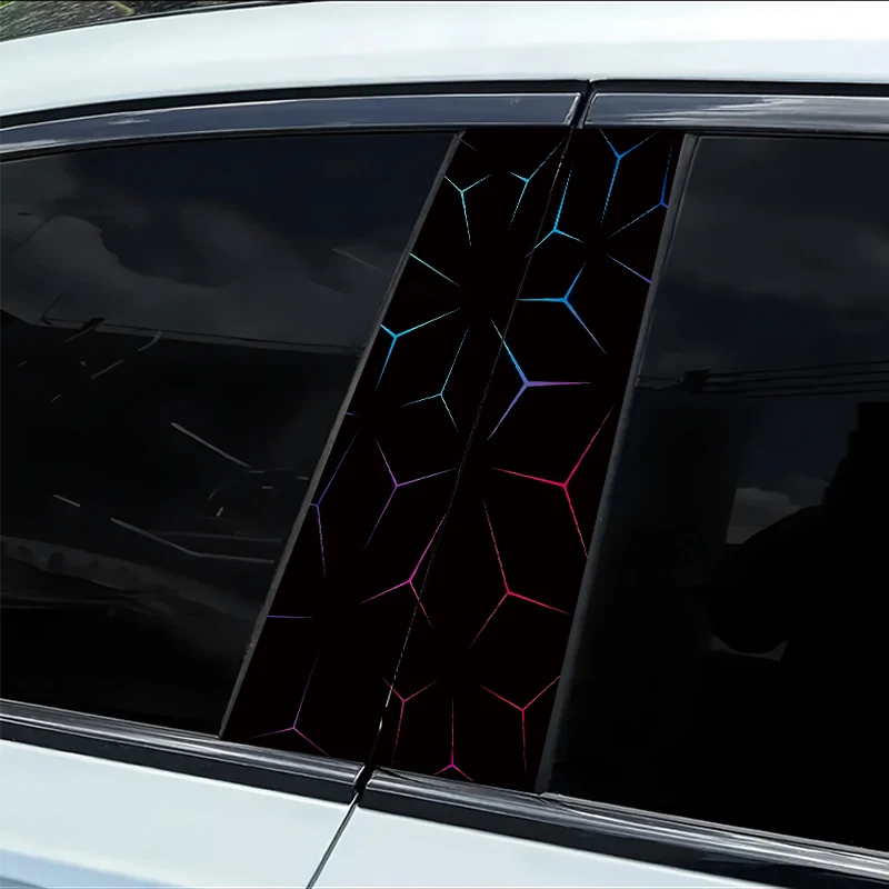 

2 pieces of automotive B-pillar stickers Crack Smooth material protection film with anti-scratch properties