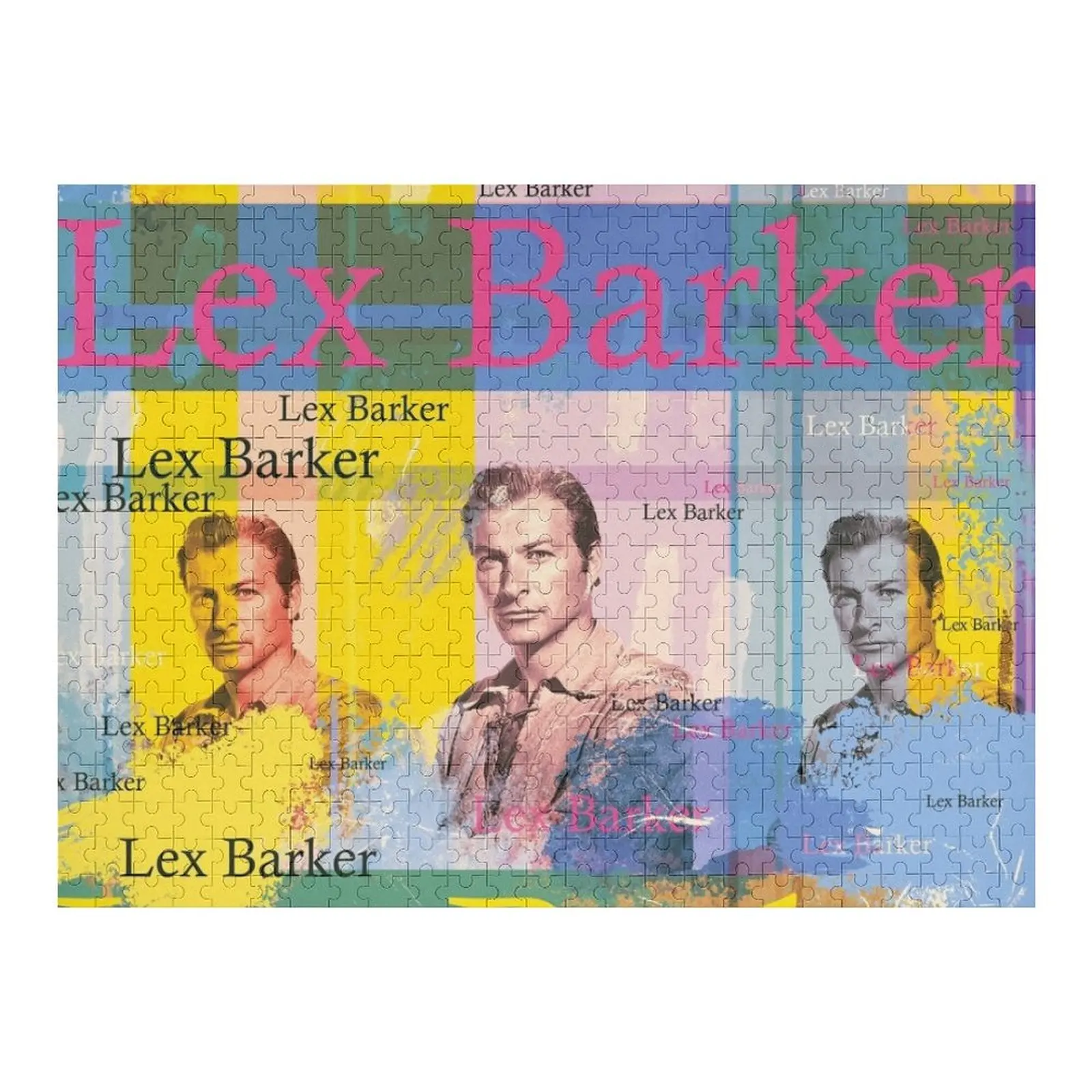 

отличный портрет Lex Barker, хорошо известный старый актер Shatterhand, головоломка, персонализированные идеи подарков, головоломка