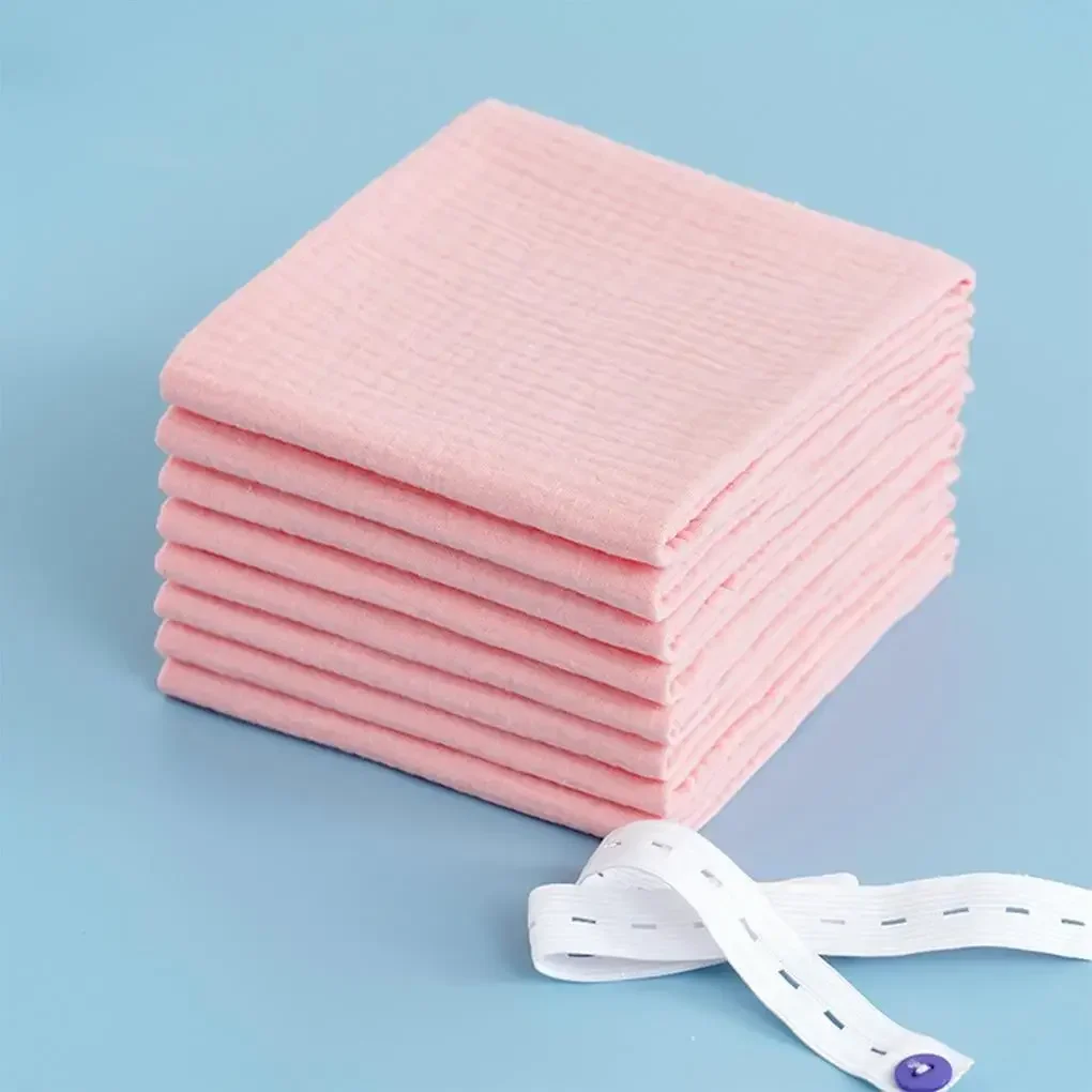 Babywindel aus 100 % Baumwolle zum Wechseln von Neugeborenen, 5–10 Stück, Baby-Mullwindeln, 43 x 45 cm, waschbar, wiederverwendbar, doppellagig, weiche Babyhandtücher – Detail 7