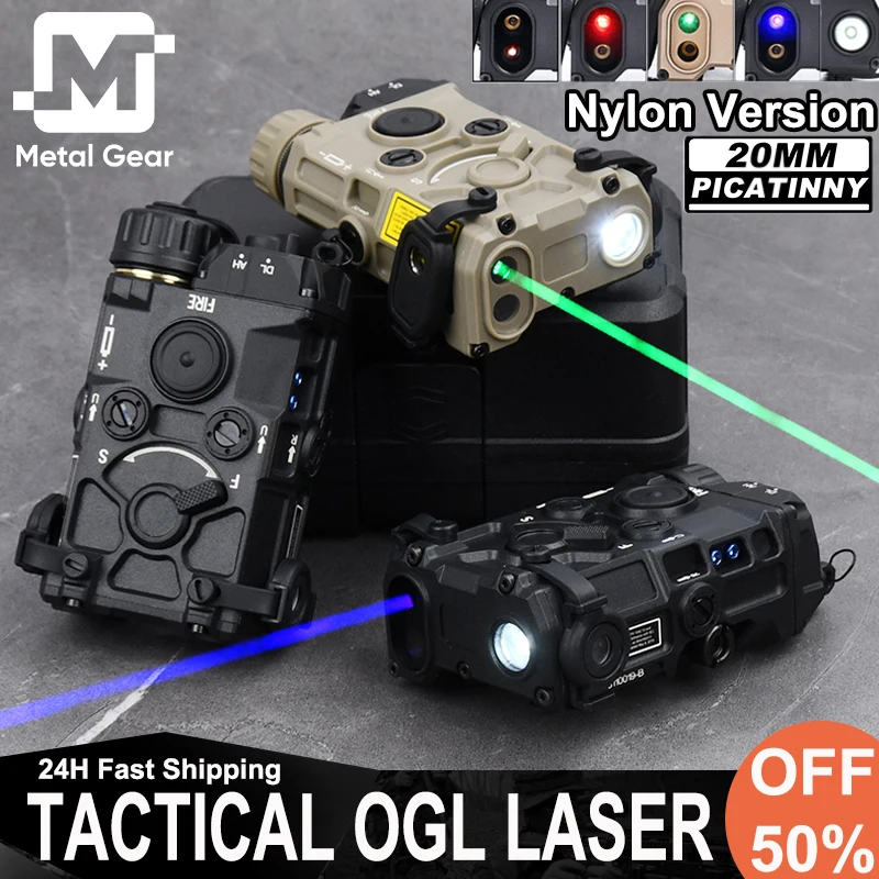 Wadsn OGL Indicator Nylon Version Red Green Blue Dot Laser IR Sight White LED Tactical Ogl Hunting Weapon Flashligh Fit 20MMRail