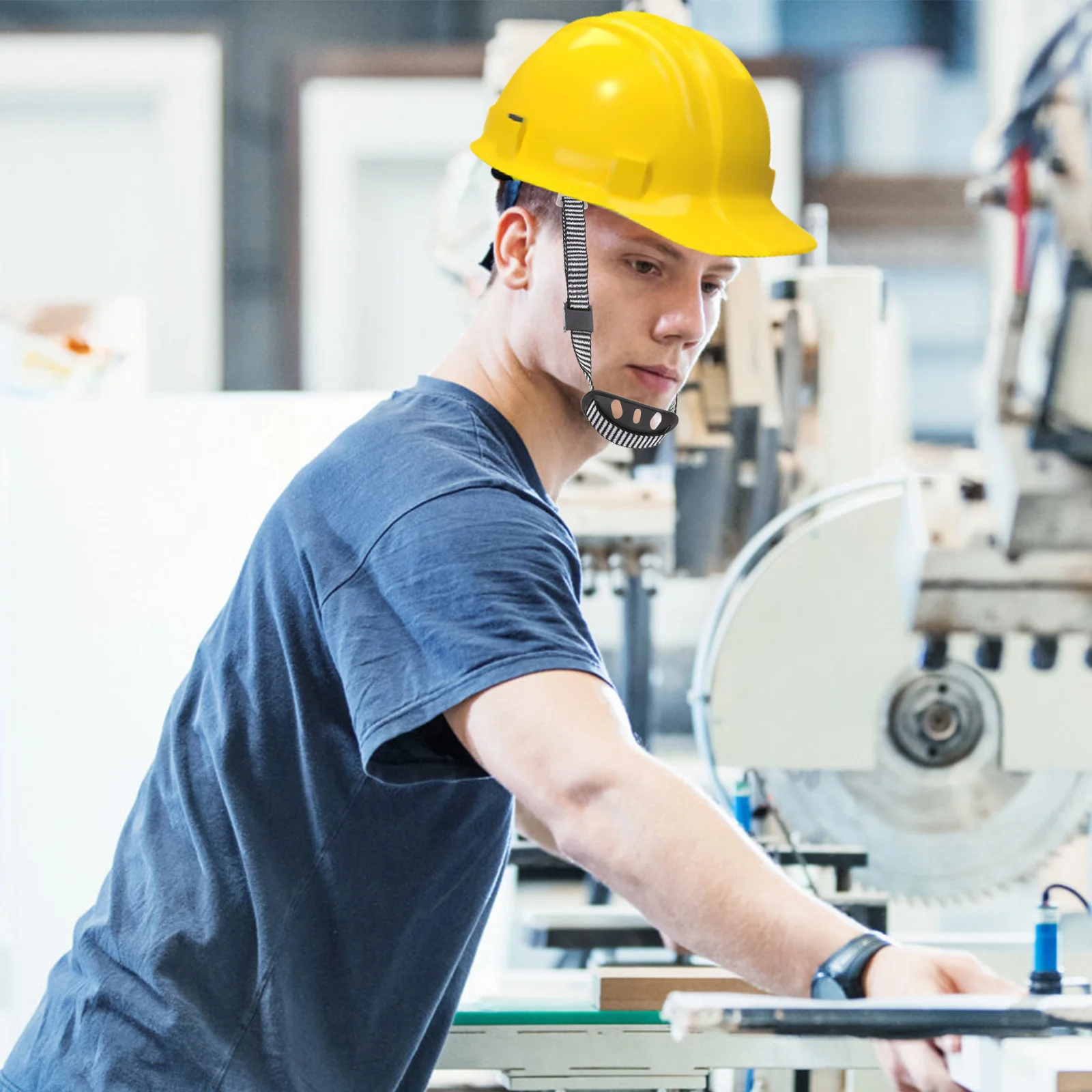 2Pcs Safety Hat Chin Band Adjustable Hard Hat Fixing Band Simple Structure High Toughness Long Time Use Chin Strap for